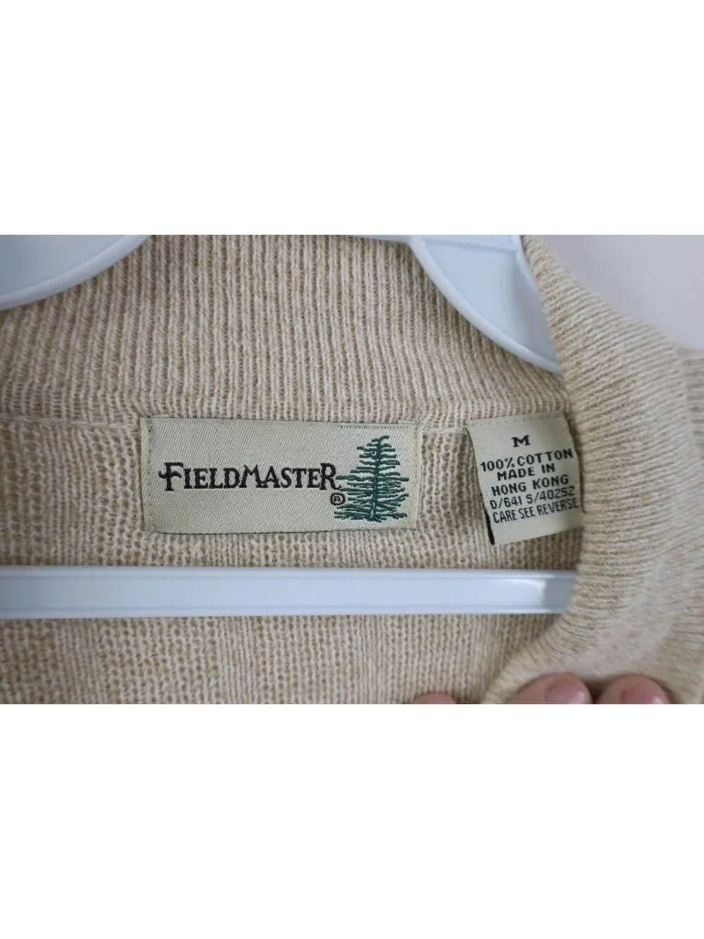 Vintage 90s Streetwear Mens Medium Cotton Ribbed Knit Collared 1/4 Zip Sweater